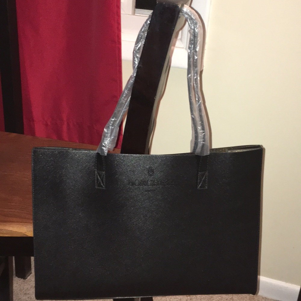 Sold *New Borghese Black & Gold Travel Tote - Picture 3 of 8